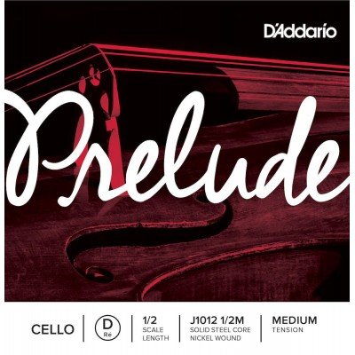 D\'addario Prelude Violoncelle 1/2 Corde De Re Medium/file Nickel 