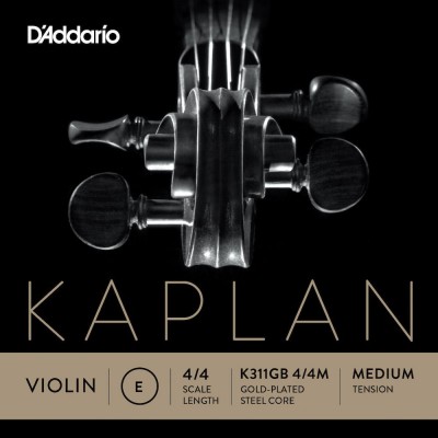 SINGLE STRING (E) GOLD-PLATED FOR VIOLIN KAPLAN EXTREMITY WITH BALL HANDLE 4/4 TENSION MEDIUM