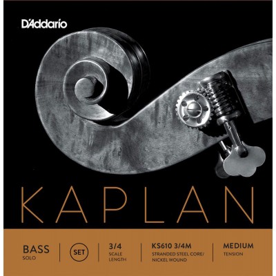 SET OF STRINGS FOR DOUBLE BASS 3/4 KAPLAN SOLO TENSION MEDIUM