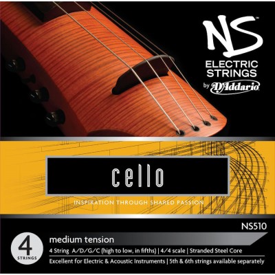 SET OF STRINGS FOR CELLO NS ELECTRIC NECK 4/4 TENSION MEDIUM