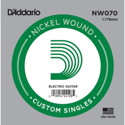 NW070 NICKEL WOUND ELECTRIC GUITAR SINGLE STRING .070