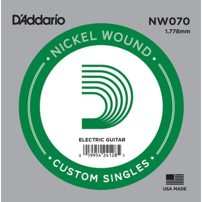NW070 NICKEL WOUND ELECTRIC GUITAR SINGLE STRING .070