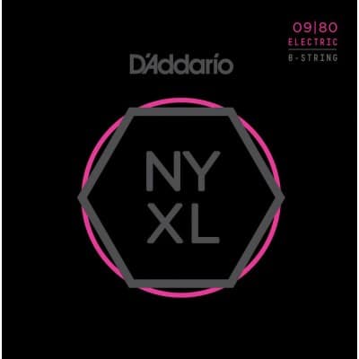 D\'addario And Co Cordes Pour Guitare Electrique 8 cordes Nyxl0980 Filet Nickel Super Light 09-80