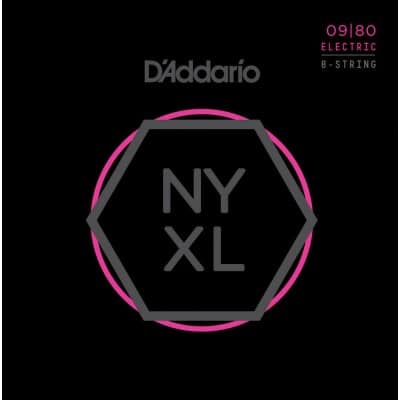 STRINGS FOR ELECTRIC GUITAR 8 STRINGS NYXL0980 NICKEL NET SUPER LIGHT 09-80