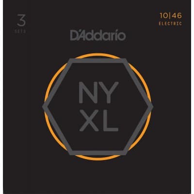 STRINGS FOR ELECTRIC GUITAR NYXL1046-3P NICKEL NET REGULAR LIGHT 10-46 (3 SETS)