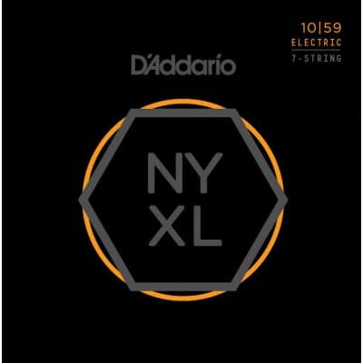 D\'addario And Co Cordes Pour Guitare Electrique 7cordes Nyxl1059 Filet Nickel Regular Light 10-59