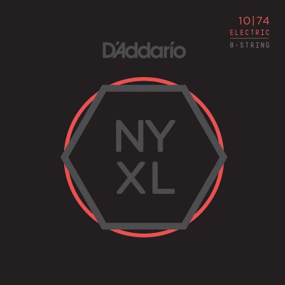 STRINGS FOR ELECTRIC GUITAR 8 STRINGS NYXL1074 NICKEL NET HIGH-PITCHED LIGHT / HEAVY BASS 10-74