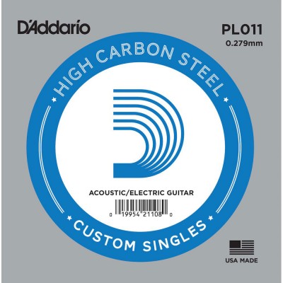 PL011 PLAIN STEEL GUITAR SINGLE STRING .011