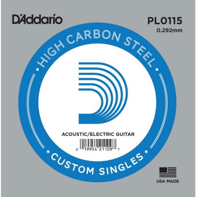 PL0115 PLAIN STEEL GUITAR SINGLE STRING .0115