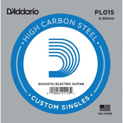 PL015 PLAIN STEEL GUITAR SINGLE STRING .015