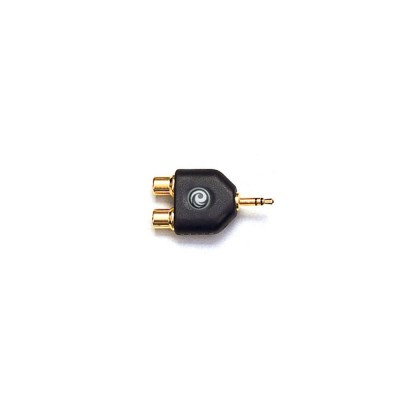 1/8 INCH MALE STEREO TO DUAL RCA FEMALE ADAPTER
