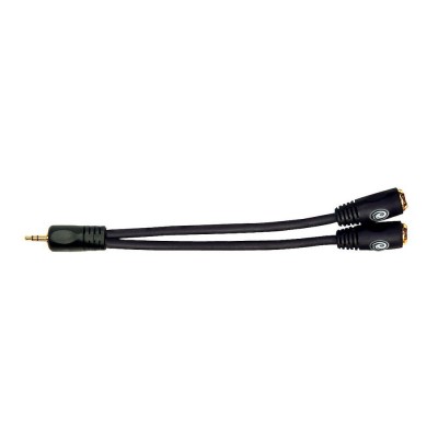 1/8 INCH MALE STEREO TO DUAL 1/8 INCH FEMALE STEREO ADAPTER