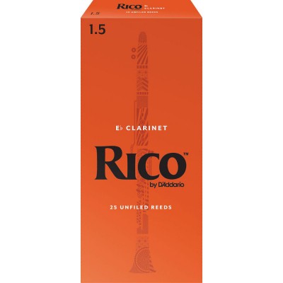 D\'addario - Rico Rba2515 - Anches Rico Clarinette Mib, Force 1.5, Pack De 25