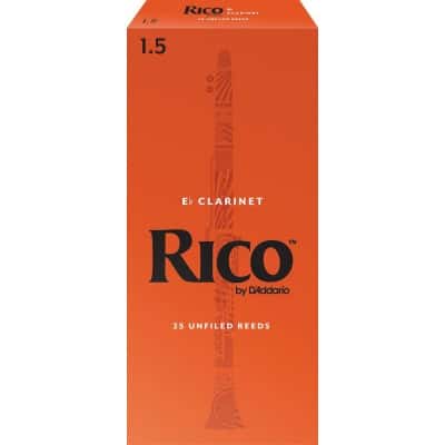 RBA2515 - RICO PALHETAS CLARINETE MIB, FORCE 1.5, BOX OF 25