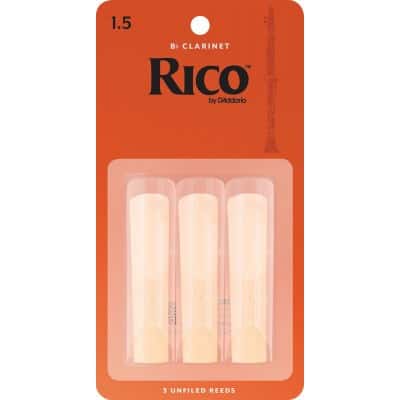 RICO ORANGE BB CLARINET REEDS 1.5