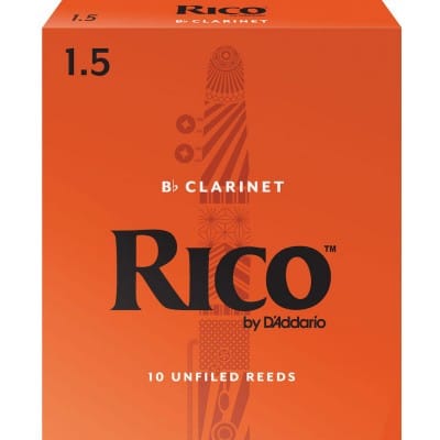 RICO ORANGE BB CLARINET REEDS 1.5