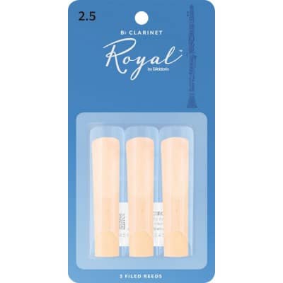 CAAS PARA CLARINETE EN SI BEMOL ROYAL RESISTENCIA DE 2.5 PAQUETE DE 3