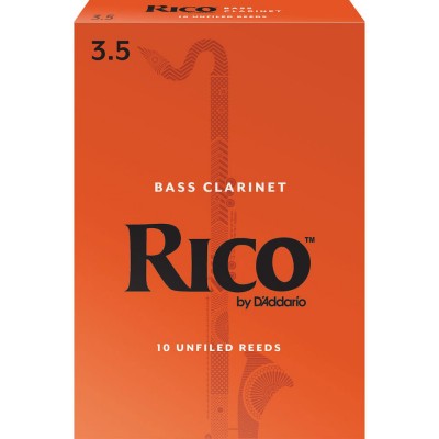 REA1035 - RICO ROYAL PALHETAS CLARINETE BASSO, FORCE 3.5, BOX OF 10