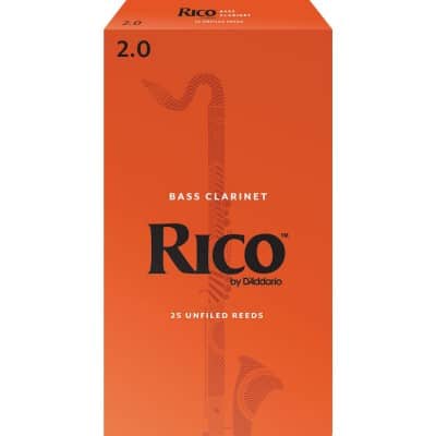 D\'addario - Rico Rea2520 - Anches Rico Royal Clarinette Basse, Force 2.0, Pack De 25
