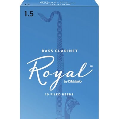 CAAS PARA CLARINETE BAJO ROYAL RESISTENCIA DE 1.5 PAQUETE DE 10