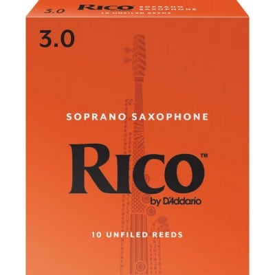 RICO ORANGE SOPRANO SAXOPHONE REEDS 3.0 10-PACK