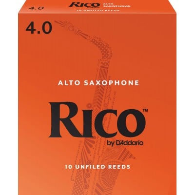 D\'addario - Rico Rja1040 - Anches Saxophone Alto Rico Par , Force 4 (pack De 10)