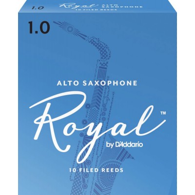 D\'addario - Rico Rjb1010 - Anches Rico Royal Saxophone Alto, Force 1.0, Pack De 10