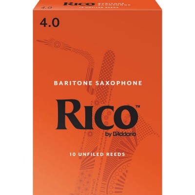 Rla1040 - Anches Saxophone Baryton Rico , Force 4 (Pack De10)