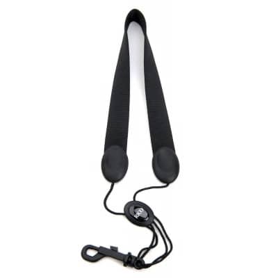 SAXOPHONE STRAP SOPRANO/ALTO BLACK NYLON SNAP HOOK