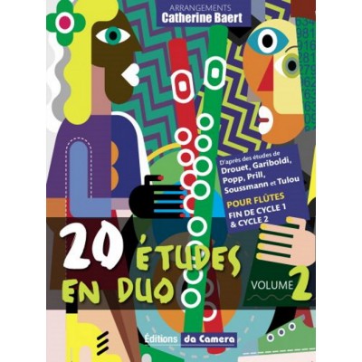 EDITIONS DA CAMERA BAERT CATHERINE - 20 ETUDES EN DUO VOL.2