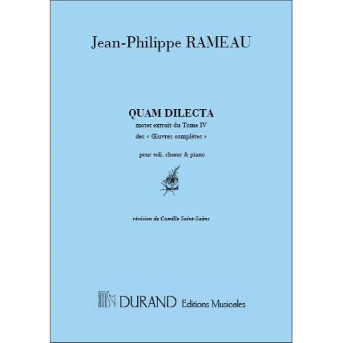 RAMEAU - QUAM DILECTA - CHANT ET PIANO