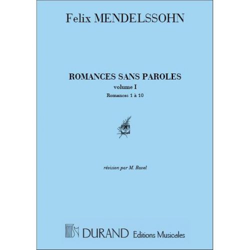 DURAND MENDELSSOHN - ROMANCES SANS PAROLES VOL.1 - PIANO