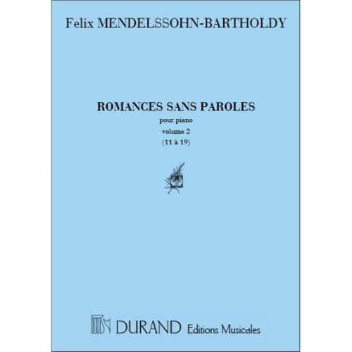 MENDELSSOHN - ROMANCES SANS PAROLES VOL.2 PIANO (11 A 19) - PIANO