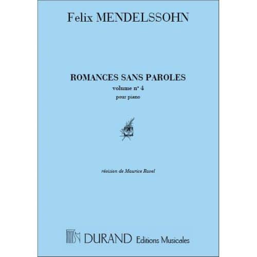 MENDELSSOHN - ROMANCES SANS PAROLES VOL.4 (29 A 38) - PIANO