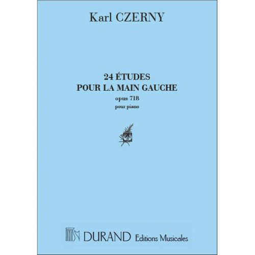 CZERNY K. - 24 ETUDES POUR LA MAIN GAUCHE OPUS 718 - PIANO