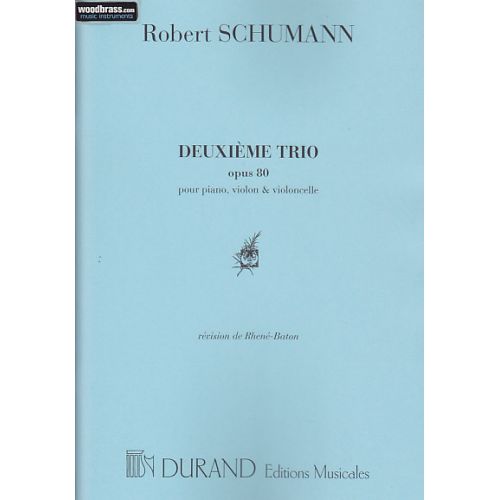 SCHUMANN - TRIO OP 80 N 2 - VIOLON/VIOLONCELLE/PIANO