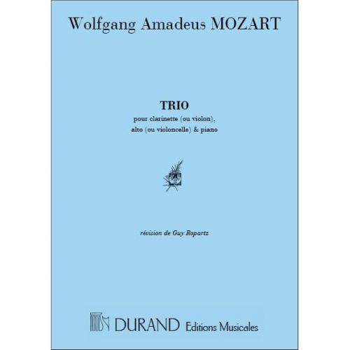 DURAND MOZART W.A. - TRIO KV 498 - PIANO, CLARINETTE ET ALTO