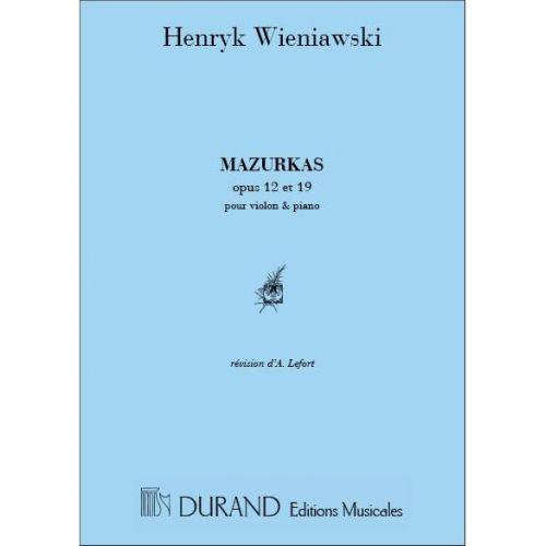 WIENIAWSKI - MAZURKAS - VIOLON ET PIANO