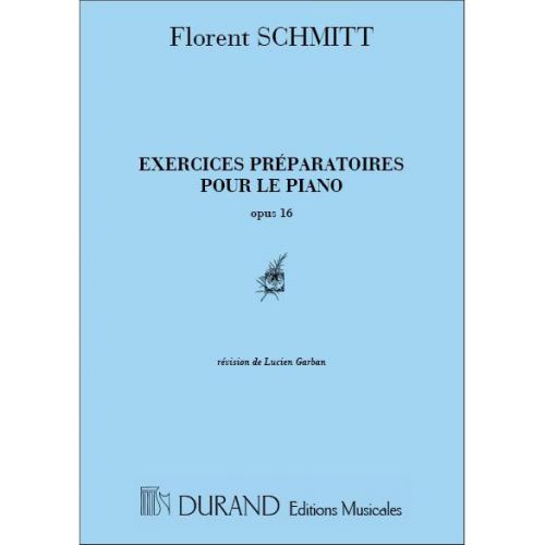 Schmitt - Exercices Preparatoires Op 16 - Piano