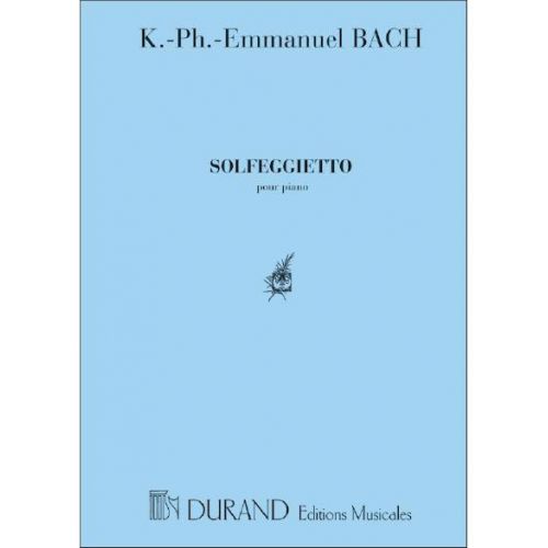 DURAND BACH J.S. - SOLFEGGIETTO - PIANO