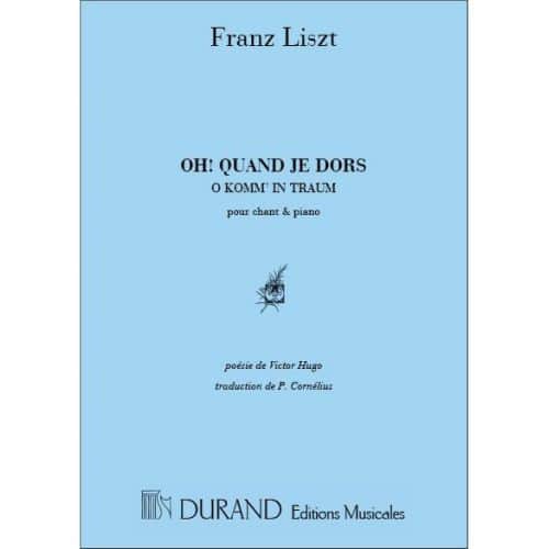 LISZT - OH QUAND JE DORS - CHANT ET PIANO