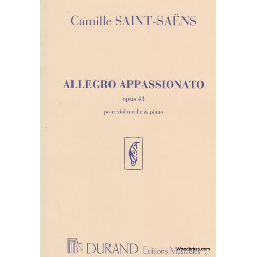 DURAND SAINT SAENS C. - ALLEGRO APPASSIONATO OPUS 43 - VIOLONCELLE ET PIANO