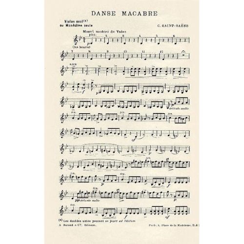 Saint Saens C. - Danse Macabre - Violon Seul
