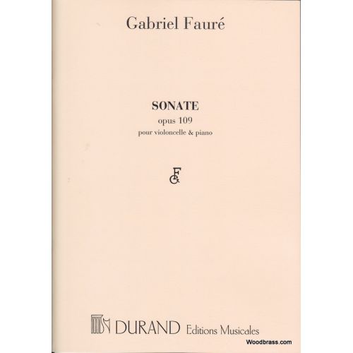 DURAND FAURE G. - SONATE N 1 OPUS 109 - VIOLONCELLE ET PIANO