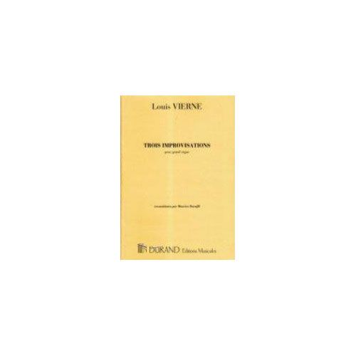 VIERNE L. - 3 IMPROVISATIONS - ORGUE