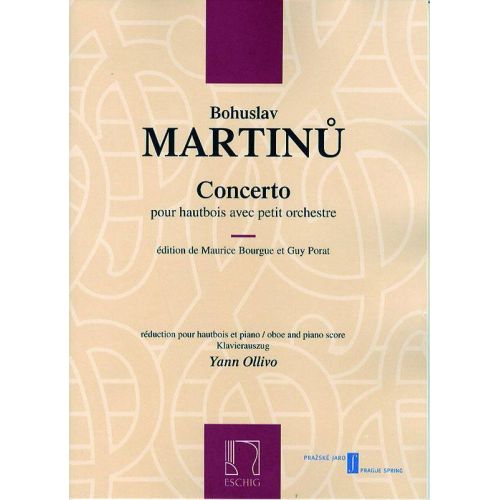 EDITION MAX ESCHIG MARTINU B. - CONCERTO - HAUTBOIS ET ORCHESTRE