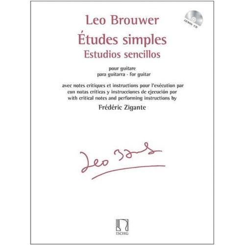 BROUWER LEO - ETUDES SIMPLES - ESTUDIOS SENCILLOS - GUITARE