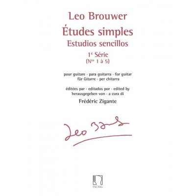 BROUWER LEO - ETUDES SIMPLES - ESTUDIOS SENCILLOS (SERIE 1)- GUITARE 