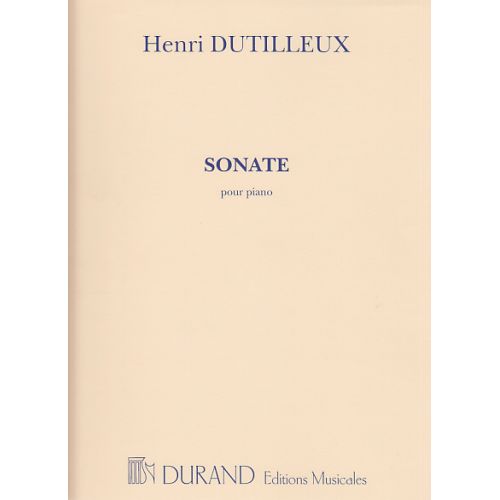 DURAND Dutilleux - Sonate Pour Piano