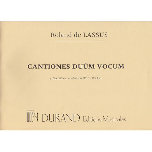 LASSUS R. - CANTIONES DUUM VOCUM - Partitions
